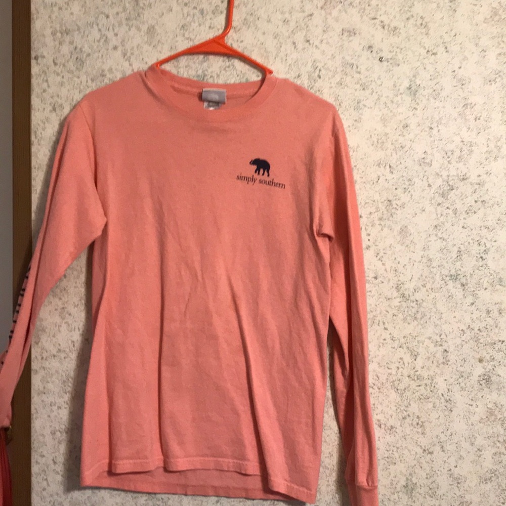 Light pink, long sleeve Simply Southern Shirt